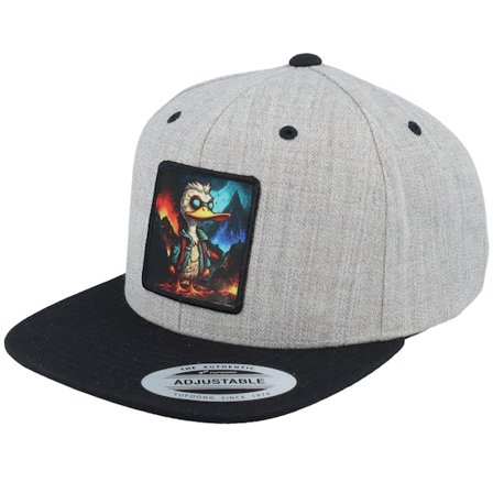 Kiddo Cap - Gris snapback Gorra - Kids Vulcano Duck Grey/Black Trucker @ Hatstore