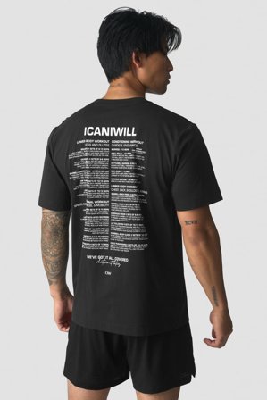 ICANIWILL - Everyday Cotton T-shirt Print Black - Herren - ICIW
