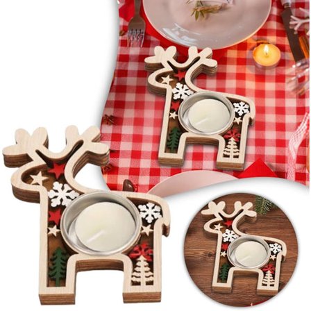 Lysestaker i tre, festlig partydekorasjon, koselig atmosfære, vokslysestake, spisestuedekorasjon