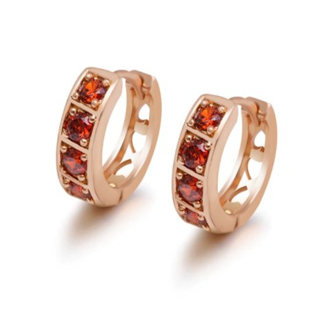 18K Guldfyllda Guld Filled gulddoublé Örhängen CZ