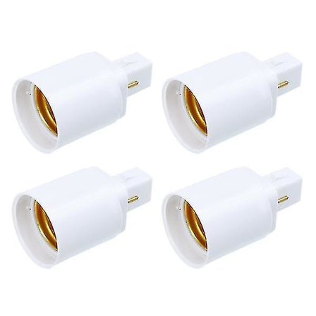 4 stk. Professionel G24d til E27 2-polet pære fatning adapter lysholder--(WR)