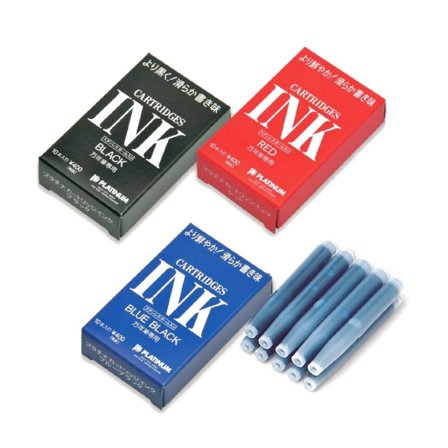 Platinum Fountain pen Cartridge 10 pcs Black