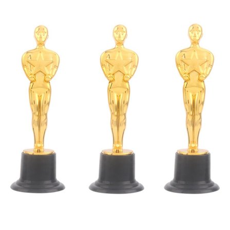 3 Stk Oscar Statuette Form Trofæer Belønning Kage Model