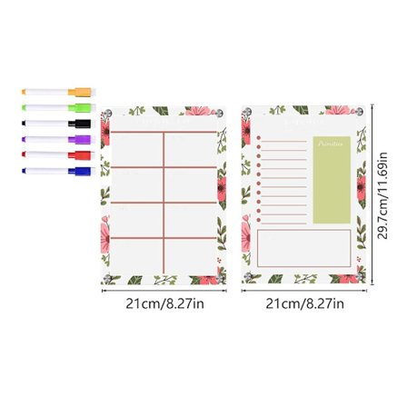 Magnetisk Veckoplaneringstavla Whiteboard Kylskåpsmagnet Daglig Meddelandetavla Schematavla C