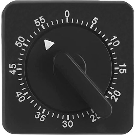 60 Minutters Timer, Køkkenur, Mekanisk Timer med Høj Alarm til Madlavning, Sport, Studier