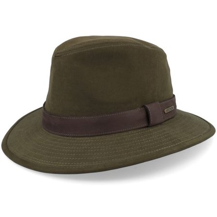 Stetson - Grön traveler Hatt - Waxed Cotton Olive Traveller @ Hatstore