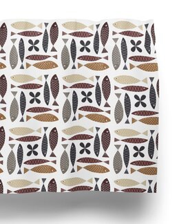 Kappmetervara med multiband Fina Fisken Rost - Kök - Arvidssons Textil