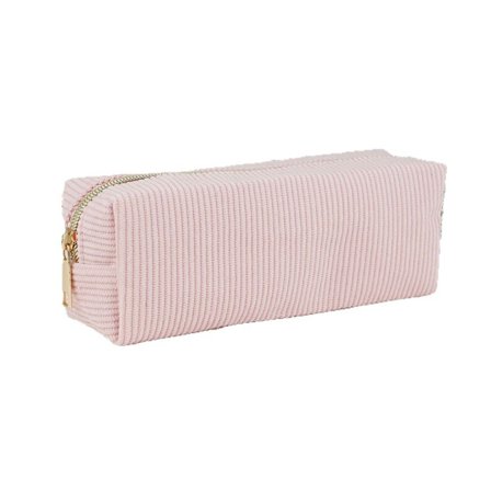 1 stk. Manchester Penalhus Retro Enkel Solid Farge Stor Kapasitet Oppbevaringspose Egnet for Skrivesaker Skoleutstyr Oppbevaringsboks Rosa