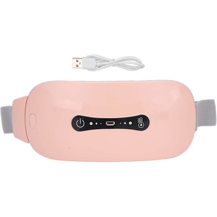 Menstruationsvarmepude, bærbar elektrisk varmepude til mavesmerter, genopladelig varmepude, til kvinder og piger.