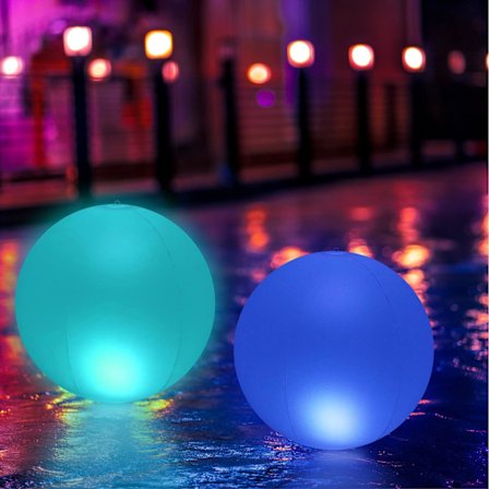 2 LED Flytende Bassenglys 20CM, Vanntette Globe IP68 Flytende DXGHC