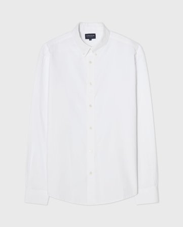 Lexington Supima Oxford Button-Down-Hemd, Weiß