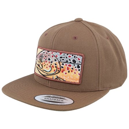 Skillfish - Brun snapback Caps - Big Brown Trout Bass Box Tan Snapback @ Hatstore