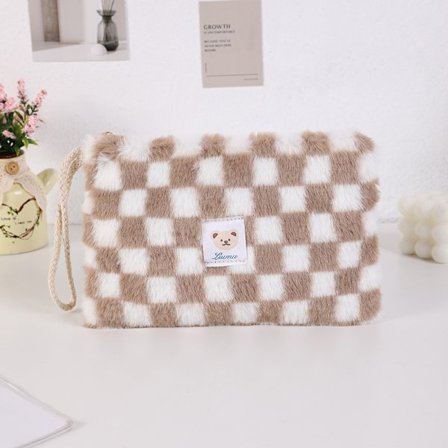 Blød og trendy toilettaske til makeup, rejsetaske til makeup, bærbar makeupopbevaring, opbevaringslommer