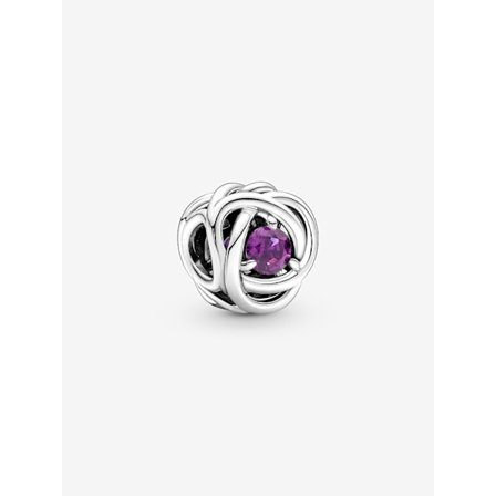 Pandora - February Purple Eternity Circle Charm - Sterlingsilver