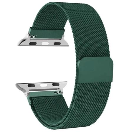 Milanese Loop för apple watch Band 44mm Ultra 2 49mm 45mm 41mm 40mm Metallarmband för apple watch Remserie 9 8 7 6 5 4 SE Pine Green 17 42mm 44mm 45mm