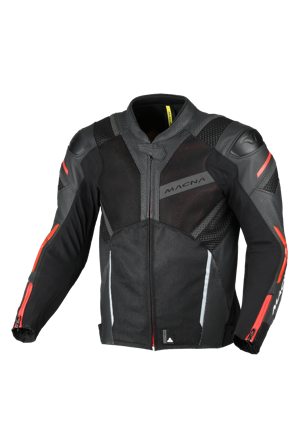 Motorradjacke Macna Galvic Schwarz/Rot 48