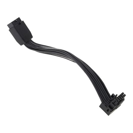 16AWG PCIE 5.0 16Pin (12+4P) Hane till Hona Grafikkort Power Rak Head to Turning Head Adapter Kabel 12VHPWR