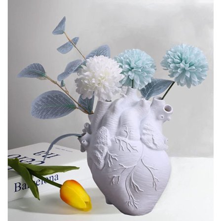 Anatomiske hjertevaser Kreativ harpikskunst Hjemmeindretning (hvid)