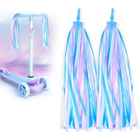 1 par sykkelstyrestrømmer, barnesykkeltilbehør Kvast fargerike bånd for sykkelstyre Scooter håndtak Barne sykkel Micro