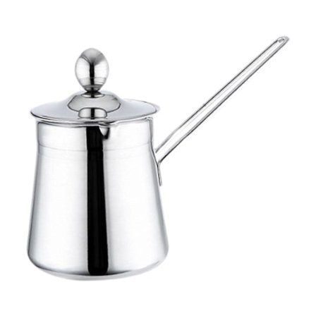 Turkish Coffee Pot with Spout, Lid and Handle, Easy to Clean, Versatile Milk Warmer Butter Melter for Home Cafe
