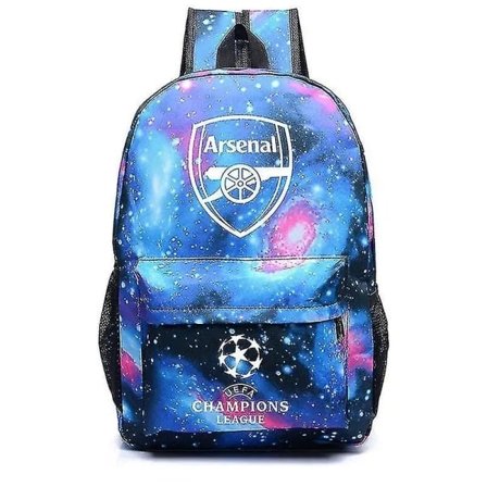 Star Arsenal Uefa Champions League Skulderveske Fan Ryggsekk Student Skoleveske Oppbevaringsveske-WELLNGS