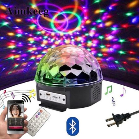 9-fargets LED Bluetooth-høyttaler Discokule med Prom Party Mp3 P