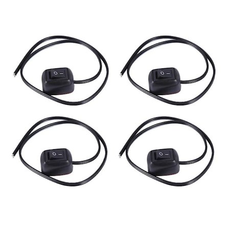 4x Bil DIY Bryter Vann Dråpe Form Knapp Bryter Av/på Dc 12v For Tåkelys, Drl, Led Lys Bar