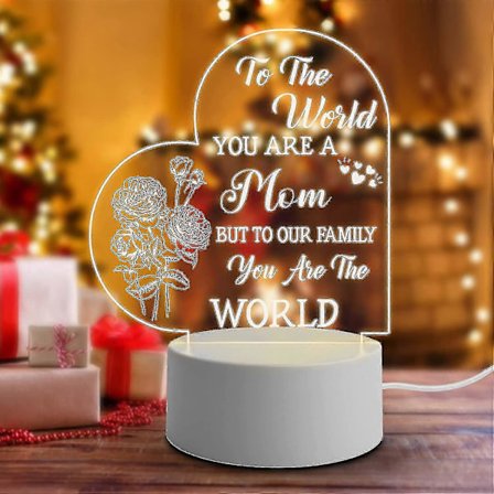 Lahjat Äidille Tyttäreltä Pojalta, Äidin Syntymäpäivälahja Yövalo, Äidin Lahjat Äitienpäiväksi, Syntymäpäiväksi, Kiitospäiväksi, Yölampun Lahjat 