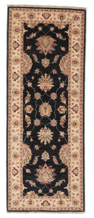 Koberec Orientální Ziegler 80X208 Běhoun Hnědá/Černá (Vlna, Afghánistán)