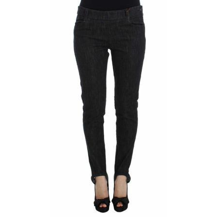 Ermanno Scervino, Ermanno Scervino Blue Cotton Slim Fit Denim Jeans Blauw, Dames, Maat:M,Katoen