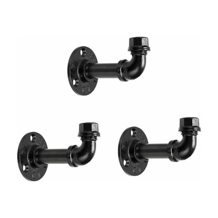 Rør garderobeskab i retrostil, tresæt. Sort