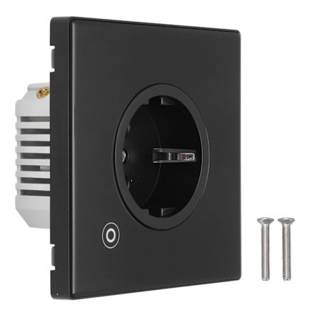 Smart Uttag 16A 3000W Modern Design Multifunktionell Smart Timer Vägguttag EU-kontakt 95?245V Svart WiFi-version