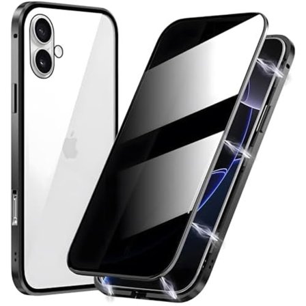 Sekretess dubbelt magnetiskt skal iphone 16 pro max svart