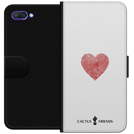 Kompatibel Tegnebogsetui til Honor Honor 10 Cactus and Friends - Fingerprint Love