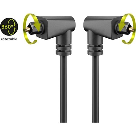 TOSLINK-kabel 2-faldigt vinklad och roterbar