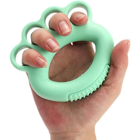 2 stk. Håndtræningsbolde, Fingergreb Styrkende Træningsbold, Silikone Stressbolde til Voksne, Håndtræning, Grøn Klemmebold til Gigt