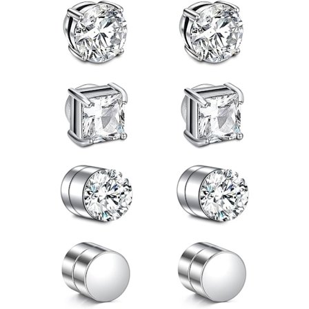 Par Magnetiske Løkke Herre Magnetiske Øredobber Magnetiske Øredobber Magnetiske Løkke Herre 6mm