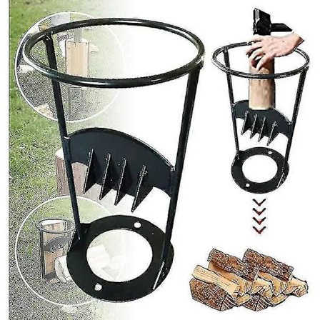 Hidasliikkeinen puunhalkaisija - Kestävä puunhalkaisija - Valurautatyökalu manuaaliseen puunhalkaisuun - Helppo kartiomainen manuaalinen 