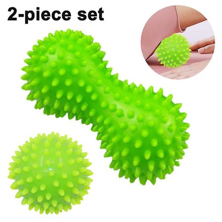 Spike Peanut Roller & Hedgehog Foot Massage Ball Set-ideal For Muscle