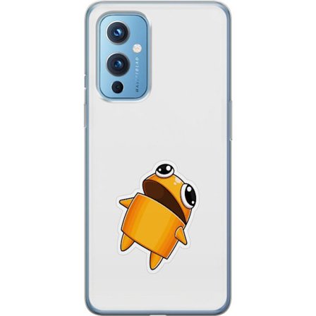 Kompatibel Mobilcover til OnePlus OnePlus 9 Orange tegnet figur med store øjne og dynamisk pose i legende stil