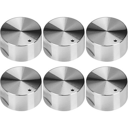 6 st Gasknapp Spis 6mm Universal Metall Kontrollknappar Spisknappar för Ugn, Spis och Häll