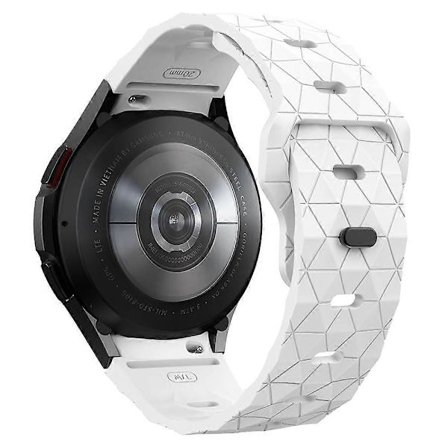 För Samsung Galaxy7/Watch6/Watch 5/Watch FE 40mm/Watch4 Fotbollsmönstrat Armband Silikon [DB]