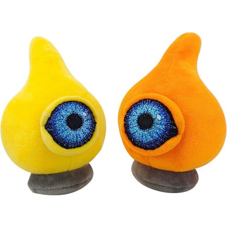 To styk gule orange øjenpuder PP bomuld plys legetøjsgaver (20 cm) til børnegaver, julegaver