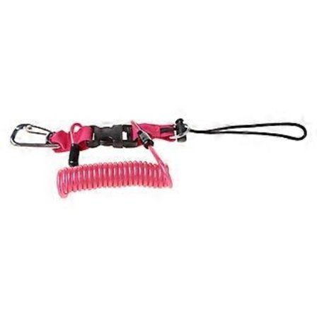 Undervannsdykking Scuba Snappy Coil Kamera Lys Lommelykt Lanyard Klips Spenne Stropp Rosa