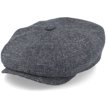 Stetson - Grå flatcap Keps - Hatteras Virgin Wool/Linen Grey Flat Cap @ Hatstore