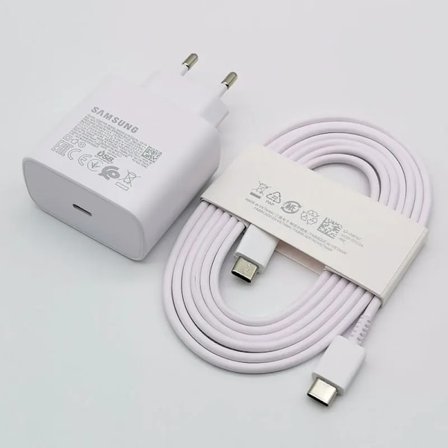 Samsung 45W Laddare Super Snabbladdningsadapter 1.8M Typ C För Galaxy S24 S23 S22 S21 S20 Note 20 Ultra 10 Z Flip Fold 6 5 4 3 2