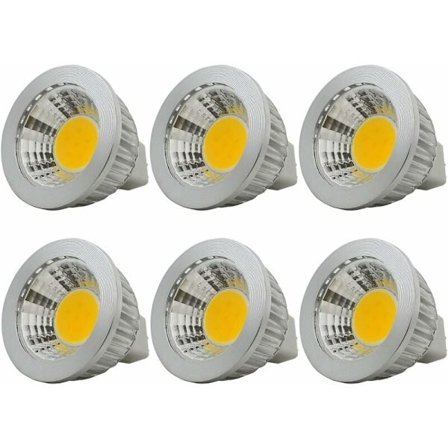6-pak MR16 GU5.3 LED-pære, 3W 210lm, 12V, Varm hvid 2700K, 50x52mm, 90° spredningsvinkel, A+