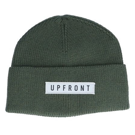 Upfront - Vert cuff Bonnet - Ocean Knit Beanie Olive Cuff @ Hatstore