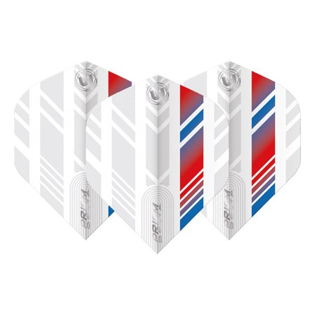 Winmau Prism Delta Blanc, Rouge & Bleu Plumes de Fléchettes | Winmau.com