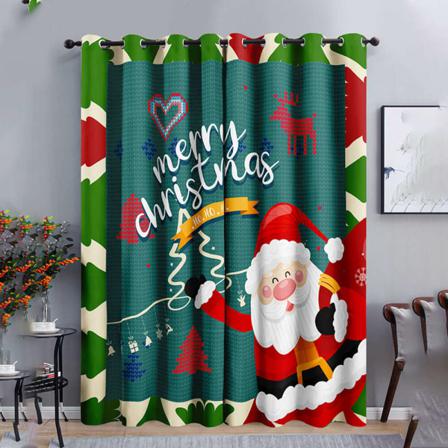 Xmas 2st Santa Claus Print Multi-mönster Dekor Fönster Gardin